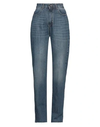 Souvenir Woman Jeans Blue Size L Cotton