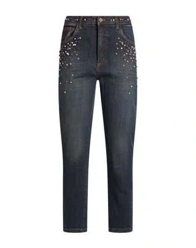 Souvenir Woman Jeans Blue Size Xs Cotton, Elastane In Multi