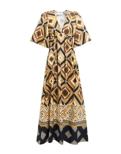 Souvenir Woman Maxi Dress Camel Size S Cotton In Brown