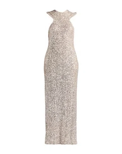 Souvenir Woman Maxi Dress Silver Size S Polyester, Elastane