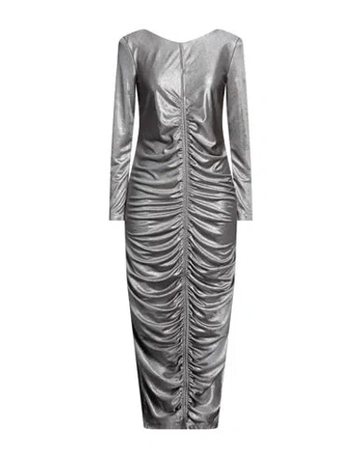 Souvenir Woman Long Dress Silver Size M Polyester