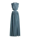 Souvenir Woman Maxi Dress Slate Blue Size M Polyester, Polyamide, Elastane In Blue
