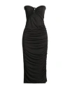 Souvenir Woman Midi Dress Black Size M Polyester, Elastane In Black