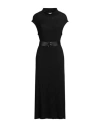 Souvenir Woman Midi Dress Black Size M Viscose, Polyester, Elastane, Polyamide In Black