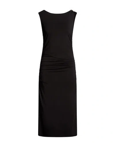 Souvenir Woman Midi Dress Black Size S Modal, Polyamide, Elastane