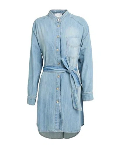 Souvenir Woman Midi Dress Blue Size S Cotton