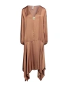 Souvenir Woman Midi Dress Brown Size S Viscose In Brown