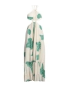 Souvenir Woman Midi Dress Green Size S Cotton, Polyester, Textile Fibers In Green