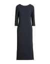 Souvenir Woman Midi Dress Navy Size M Viscose, Polyester, Elastane In Blue