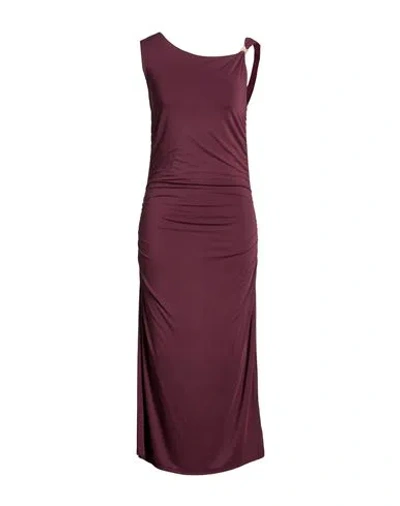 Souvenir Woman Midi Dress Plum Size M Modal, Polyamide, Elastane In Purple