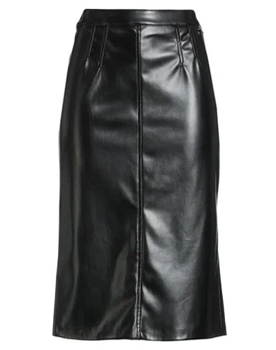 Souvenir Woman Midi Skirt Black Size Xs Polyester, Polyurethane