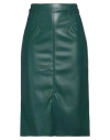 Souvenir Woman Midi Skirt Dark Green Size Xs Polyester, Polyurethane In Green