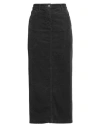 Souvenir Woman Midi Skirt Lead Size M Cotton, Elastane In Grey