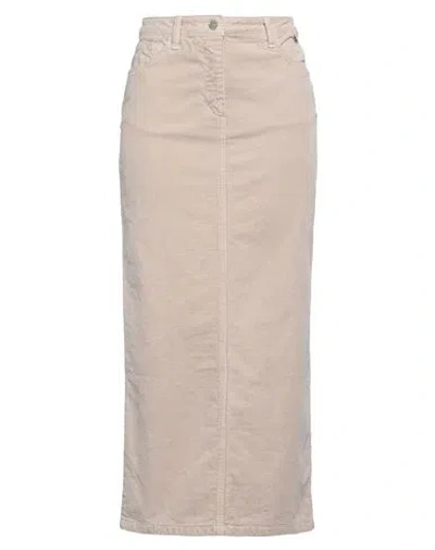 Souvenir Woman Midi Skirt Light Grey Size M Cotton, Elastane