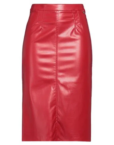 Souvenir Woman Midi Skirt Red Size Xs Polyester, Polyurethane In Red