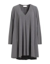 Souvenir Woman Mini Dress Grey Size M Polyester, Viscose, Elastic Fibres In Gray