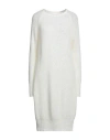 Souvenir Woman Mini Dress Ivory Size Onesize Acrylic, Mohair Wool, Polyamide In White