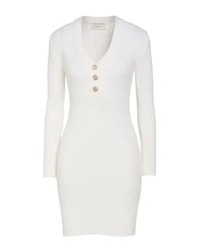 Souvenir Woman Mini Dress White Size S Viscose, Polyester, Polyamide