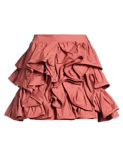 Souvenir Woman Mini Skirt Brick Size S Cotton In Red