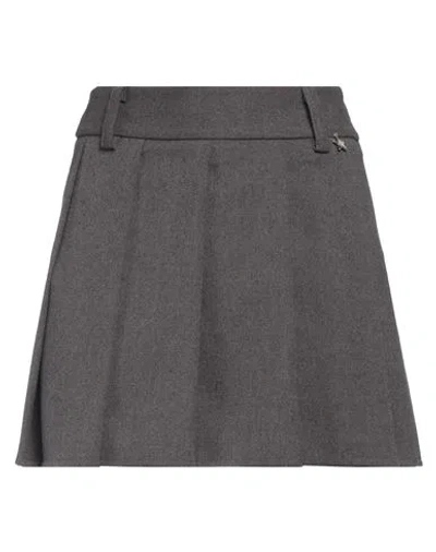 Souvenir Woman Mini Skirt Grey Size Xs Polyester, Viscose, Elastane In Gray