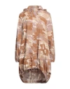 Souvenir Woman Overcoat & Trench Coat Brown Size M Cotton, Elastane In Brown