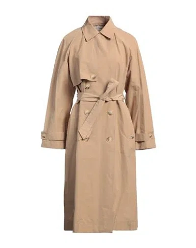 Souvenir Woman Overcoat & Trench Coat Sand Size M Polyester, Cotton In Beige