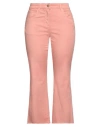 Souvenir Woman Pants Antique Rose Size M Cotton, Elastane In Pink