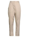 Souvenir Woman Pants Beige Size M Cotton, Elastane In Brown