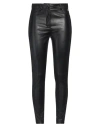 Souvenir Woman Pants Black Size L Polyurethane, Polyester In Black