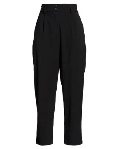 Souvenir Woman Pants Black Size S Polyester, Viscose, Elastane