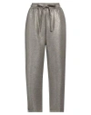 Souvenir Woman Pants Bronze Size L Viscose, Polyester, Polyamide, Elastane In Yellow