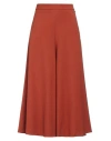 Souvenir Woman Pants Brown Size M Polyester, Viscose, Elastane