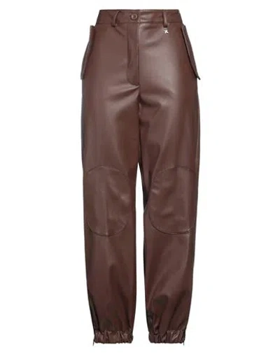 Souvenir Woman Pants Brown Size Xs Polyurethane, Polyester
