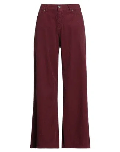 Souvenir Woman Pants Burgundy Size M Cotton In Red