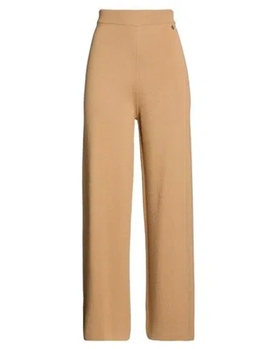 Souvenir Woman Pants Camel Size M Viscose, Polyamide, Wool, Cashmere In Sand