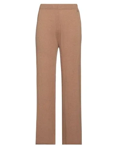 Souvenir Woman Pants Camel Size M Wool, Viscose, Polyamide, Cashmere In Brown