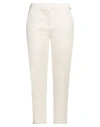 Souvenir Woman Pants Cream Size M Cotton, Elastane In White