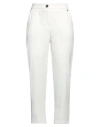 Souvenir Woman Pants Cream Size M Polyester, Viscose, Elastane In White