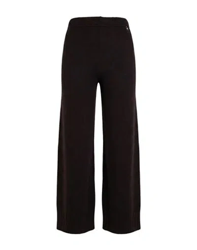 Souvenir Woman Pants Dark Brown Size S Acrylic, Polyamide, Wool, Viscose In Black