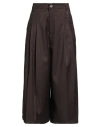 Souvenir Woman Pants Dark Brown Size Xs Polyester, Viscose, Elastane In Brown
