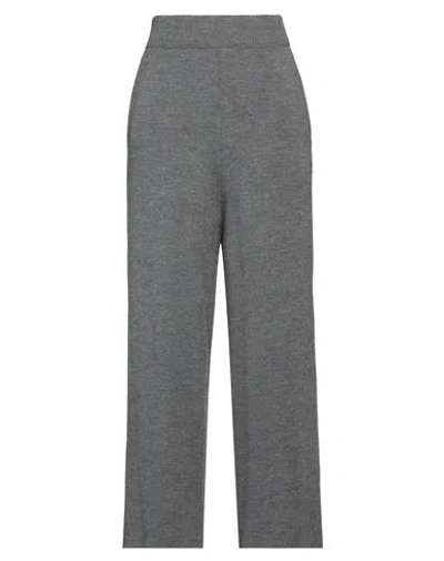 Souvenir Woman Pants Grey Size M Acrylic, Wool, Viscose