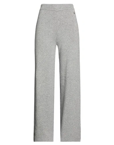Souvenir Woman Pants Grey Size M Viscose, Polyamide, Wool, Cashmere In Gray