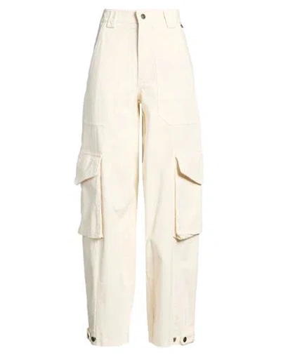 Souvenir Woman Pants Ivory Size S Cotton In White