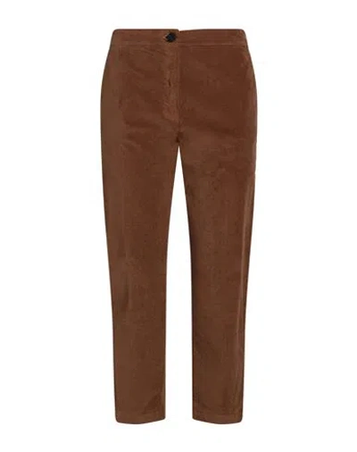 Souvenir Woman Pants Light Brown Size S Cotton, Elastane