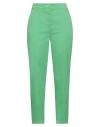 Souvenir Woman Pants Lime Green Size S Cotton, Elastane In Green