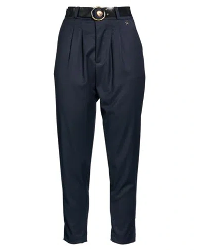 Souvenir Woman Pants Midnight Blue Size S Polyester, Elastane, Viscose