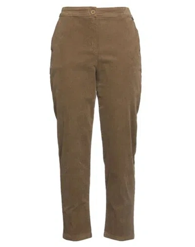 Souvenir Woman Pants Military Green Size Xs Cotton, Elastane
