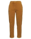 Souvenir Woman Pants Mustard Size S Cotton, Elastane In Yellow