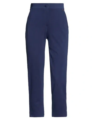 Souvenir Woman Pants Navy Size Xs Cotton, Polyamide, Elastane In Blue