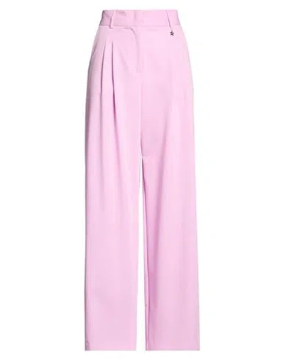Souvenir Woman Pants Pink Size M Polyester, Viscose, Elastane